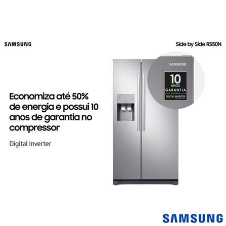 Refrigerador Side By Side Samsung de 02 Portas Frost Free com 501