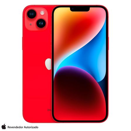 iPhone 14 Plus Apple (256GB) Red, Tela de 6,7", 5G e Câmera de 12MP