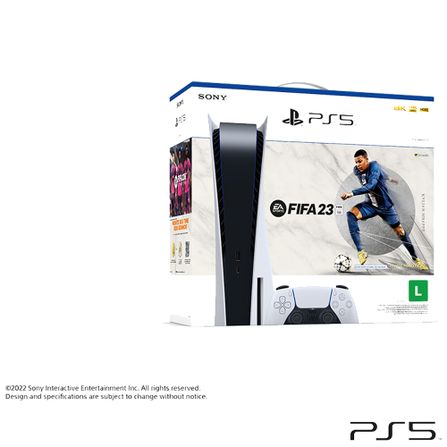 Comando Sem Fios Sony Dualsense Ps5 Branco + Jogo Fifa 23 (Codigo Descarga  Na Caixa)