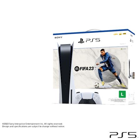 Promoção de Sony PlayStation 5 Digital 825GB FIFA 23 Bundle cor branco e  preto