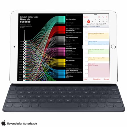 Capa Teclado Apple Smart Keyboard iPad (7ª, 8ª e 9ª Geração) / iPad Air (3ª  Geração) / iPad Pro 10.5 - Português