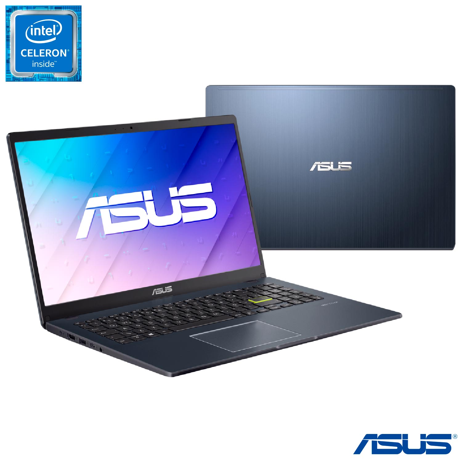 Notebook Asus,Intel Celeron N4020 Dual Core, 4GB,128GB eMMC,Tela 15,6″,Intel UHD600,Windows 10 Pro,Black- E510MA-BR295R