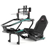 Extreme Simracing Cockpit Suporte Para Volante Estação Completa Fórmula 1 FX1Preto/Verde