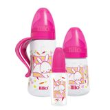 Kit Mamadeiras Design Lillo 3 pçs 50/180/300ml Rosa - Lillo