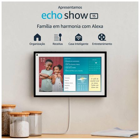 Echo Show 15 with Alexa, Full HD Smart Display with 5 MP