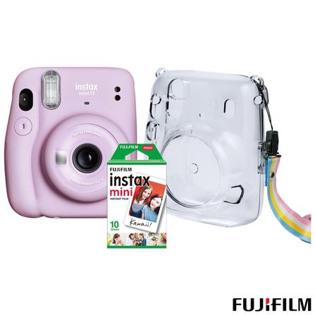 Máquina Fotográfica Instantânea FUJIFILM Instax Mini 11 (Roxo - Obturação:  1/2-1/250 s - 2 x Pilhas AA LR6)