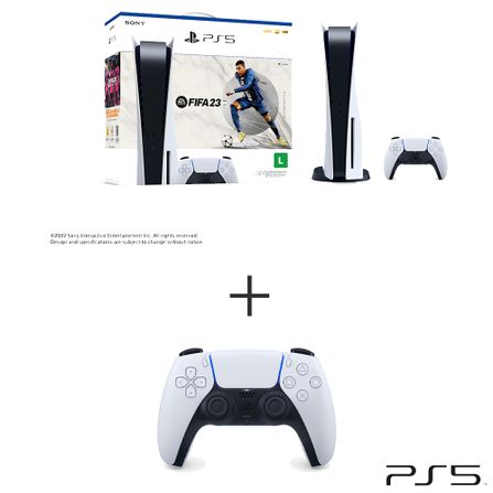 Comando PS5 Dualsense Branco + Jogo FIFA 23 (Código de Descarga na Caixa)